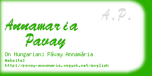 annamaria pavay business card